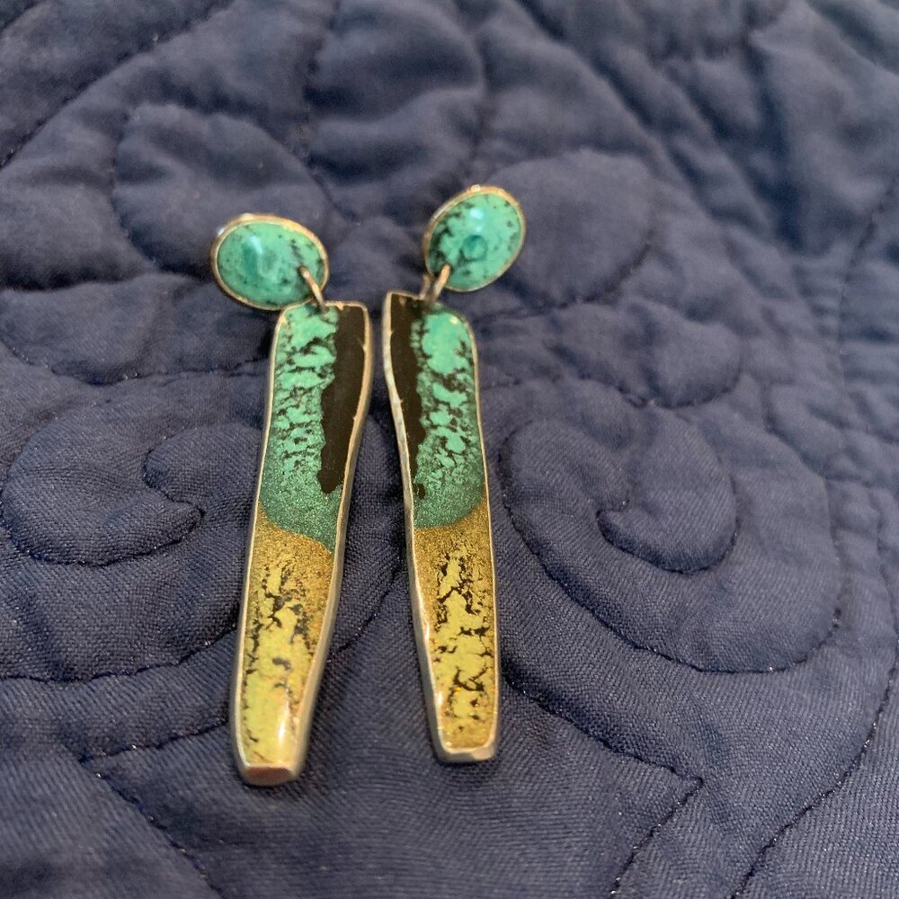 hand-crafted sterling set earrings